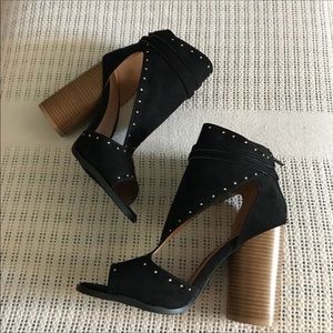 Black Studded Sandals